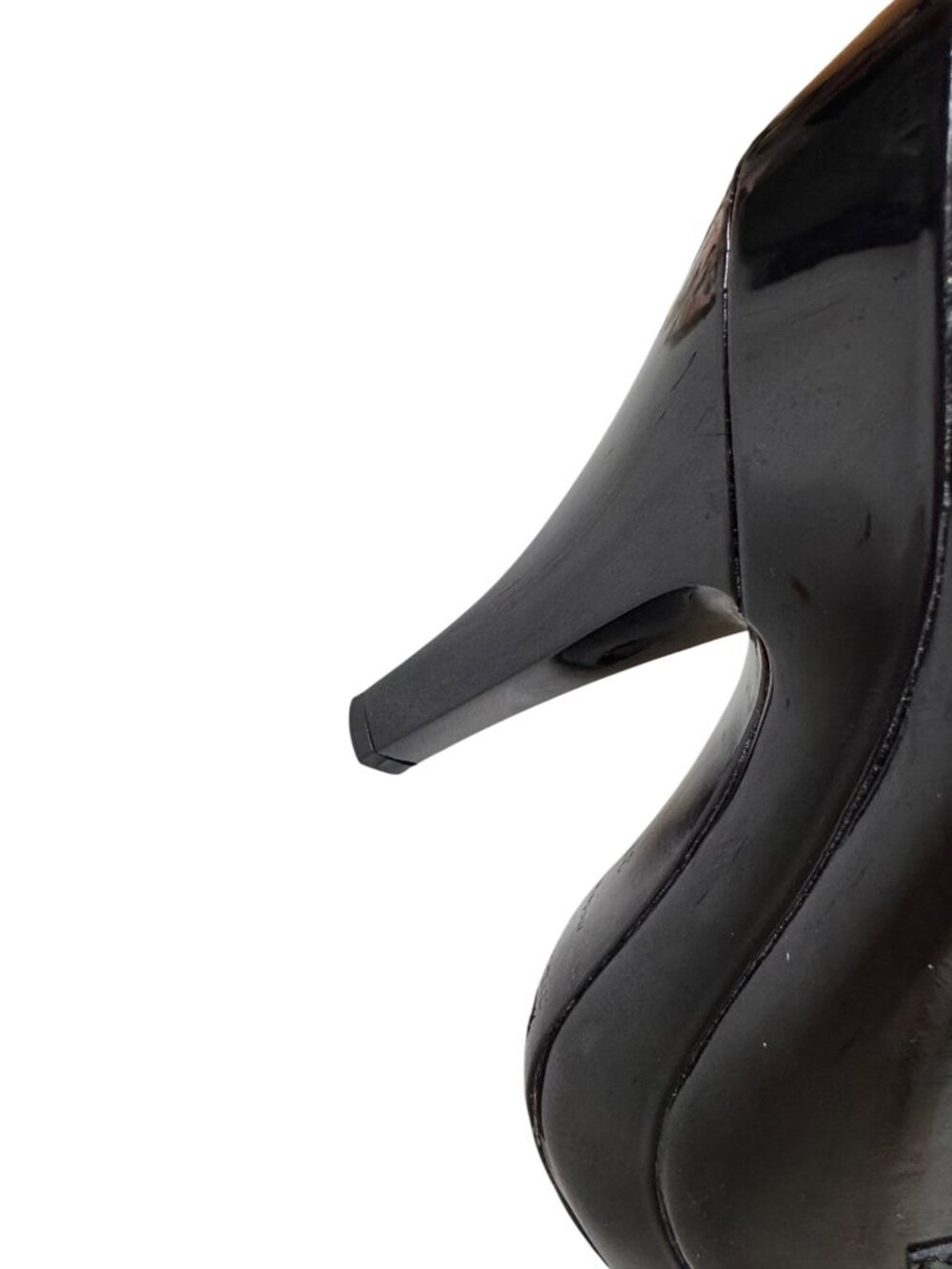 Burberry Black Patent Leather Lace Up Brogue Ankle Booties Oxford EU 37.5/US7 - Picture 11 of 13